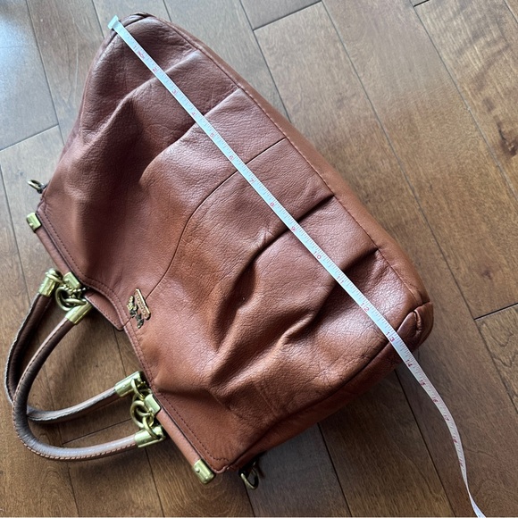 Coach Leather Madison Pinnacle Drifter Satchel in Cognac colour - Picture 13 of 15